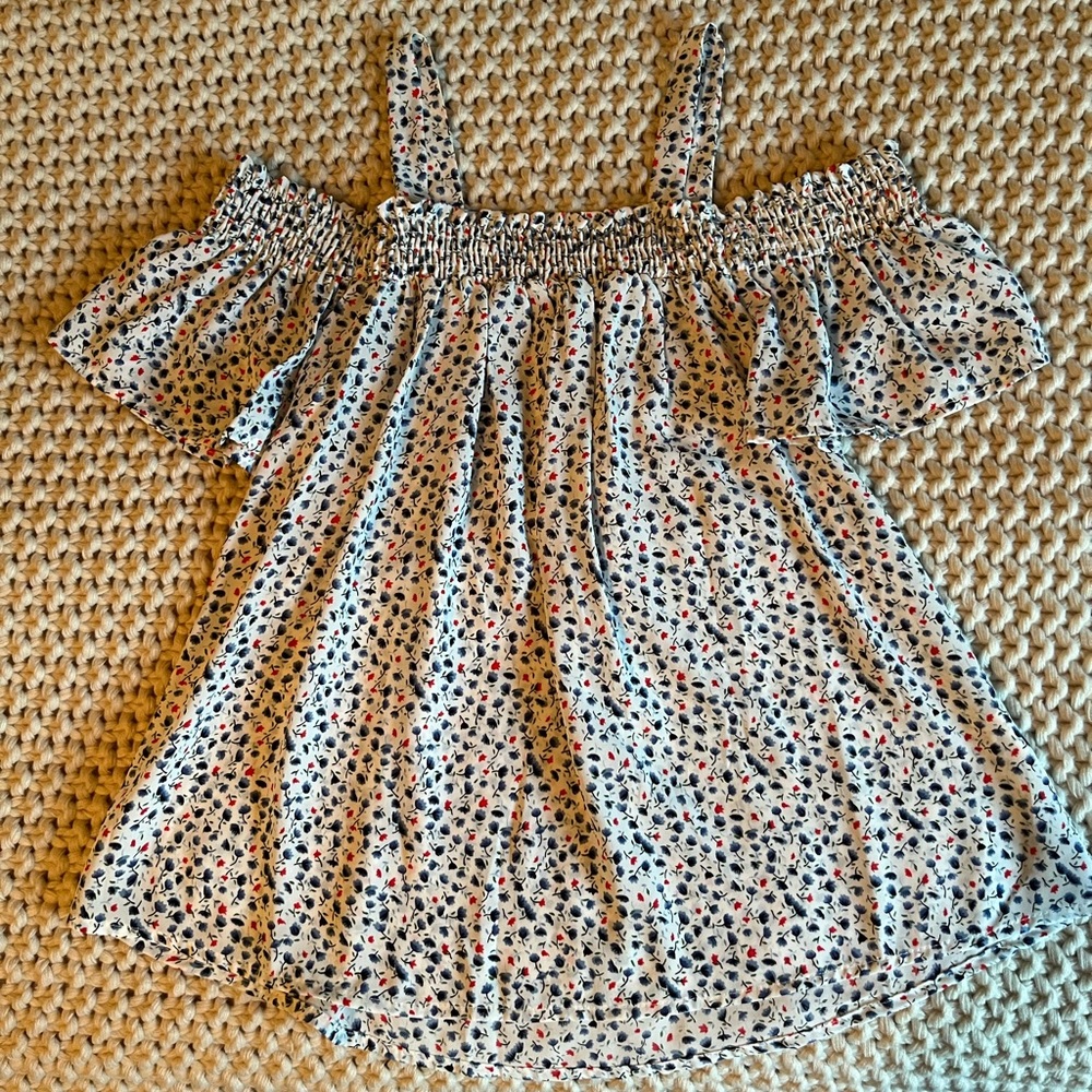 Floral Blouse- off the shoulder / size small